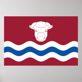 Flagge Herefordshire (Landkreis des Vereinigten Kö Poster