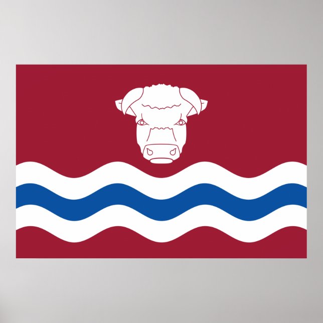 Flagge Herefordshire (Landkreis des Vereinigten Kö Poster (Vorne)