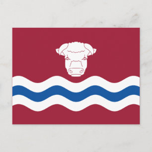 Flagge Herefordshire (Landkreis des Vereinigten Kö Postkarte