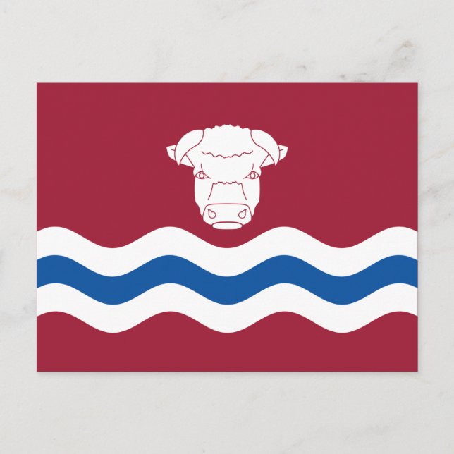 Flagge Herefordshire (Landkreis des Vereinigten Kö Postkarte (Vorderseite)