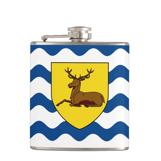 Flagge Hertfordshire Hip Flask Flachmann (Vorderseite)