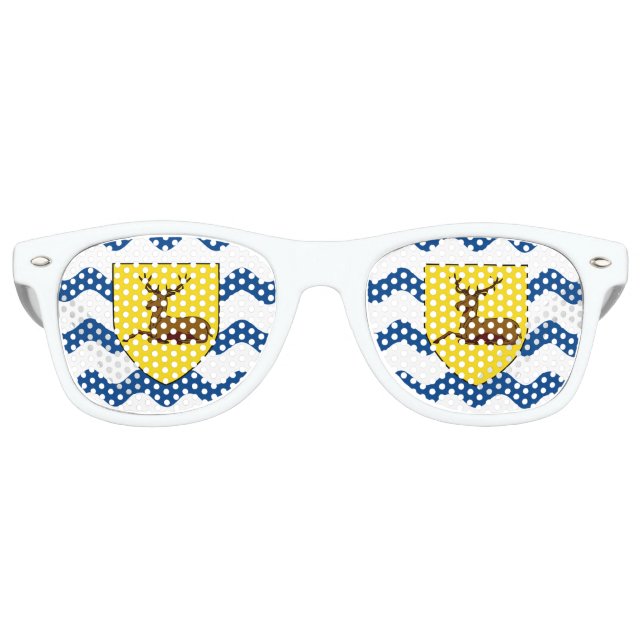 Flagge Hertfordshire Retro-Sonnenbrille Partybrille (Vorderseite)