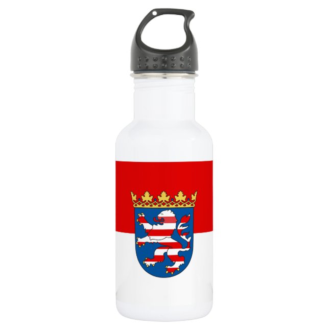 Flagge Hesse Wasserflasche (Vorderseite)