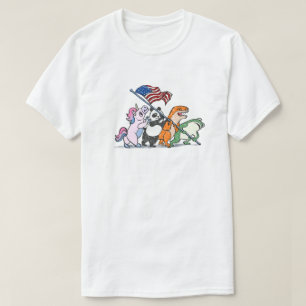 Flagge Hissender Frosch-Anzug T-Shirt