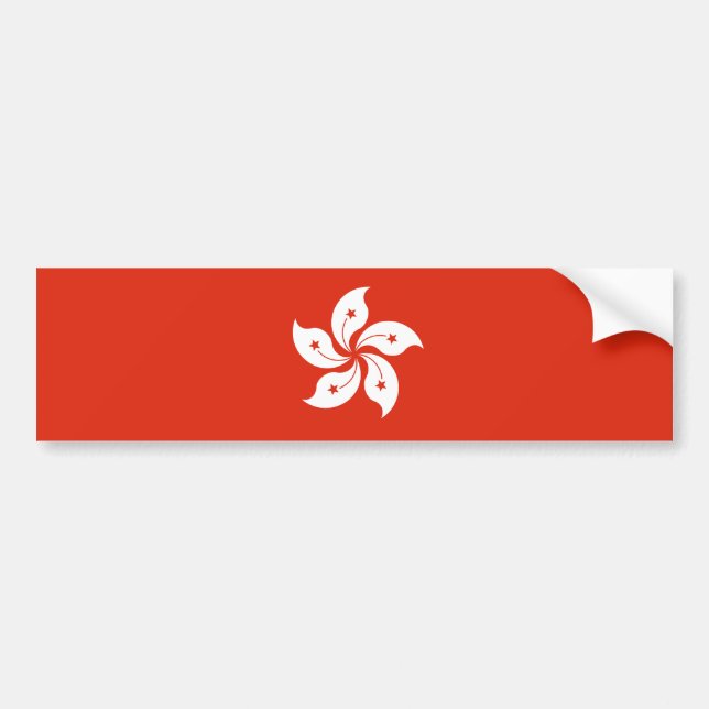 Flagge Hongkong Autoaufkleber (Vorne)