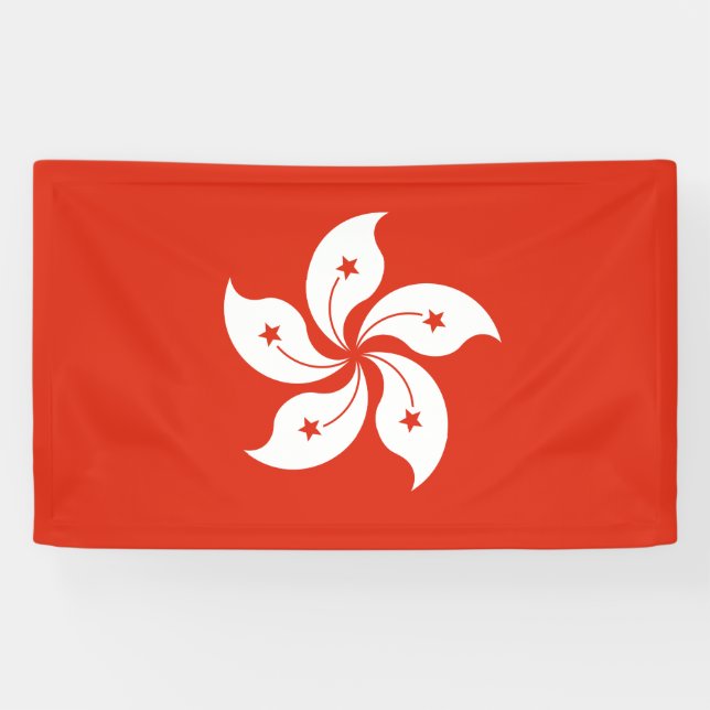 Flagge Hongkong Banner (Horizontal)