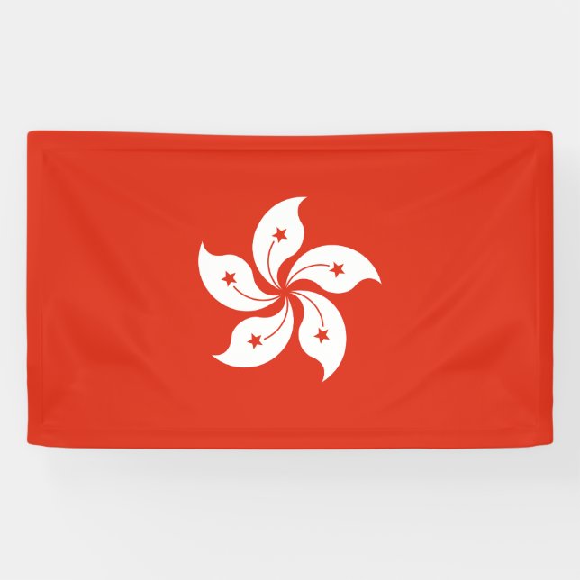 Flagge Hongkong Banner (Horizontal)