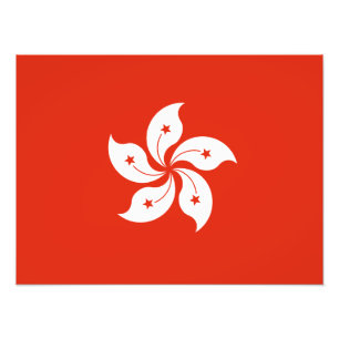 Flagge Hongkong Fotodruck