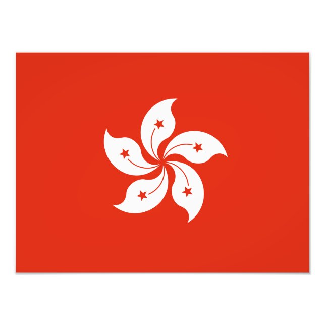 Flagge Hongkong Fotodruck (Vorne)