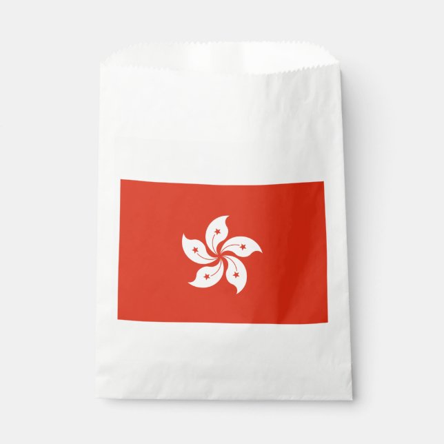Flagge Hongkong Geschenktütchen (Vorderseite)