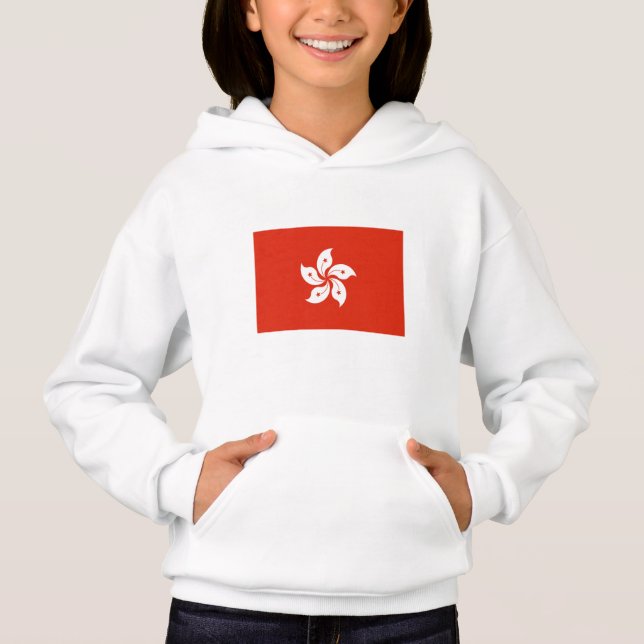 Flagge Hongkong Hoodie (Vorderseite)