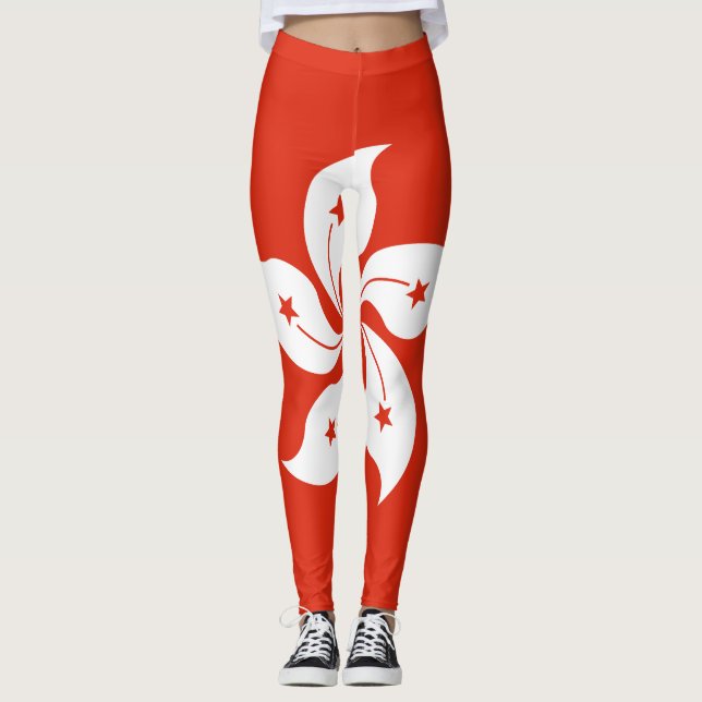 Flagge Hongkong Leggings (Vorderseite)