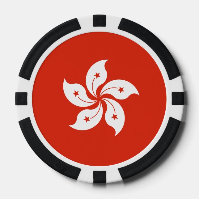 Flagge Hongkong Pokerchips (Vorderseite)