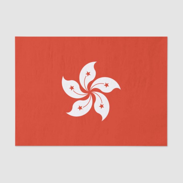 Flagge Hongkong Seidenpapier (Vorderseite)
