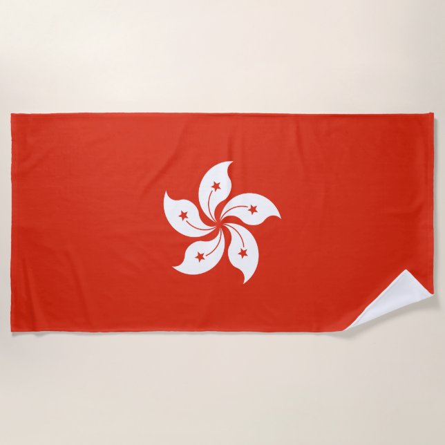Flagge Hongkong Strandtuch (Vorderseite)