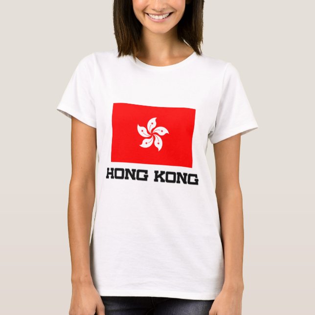 Flagge Hongkong T-Shirt (Vorderseite)
