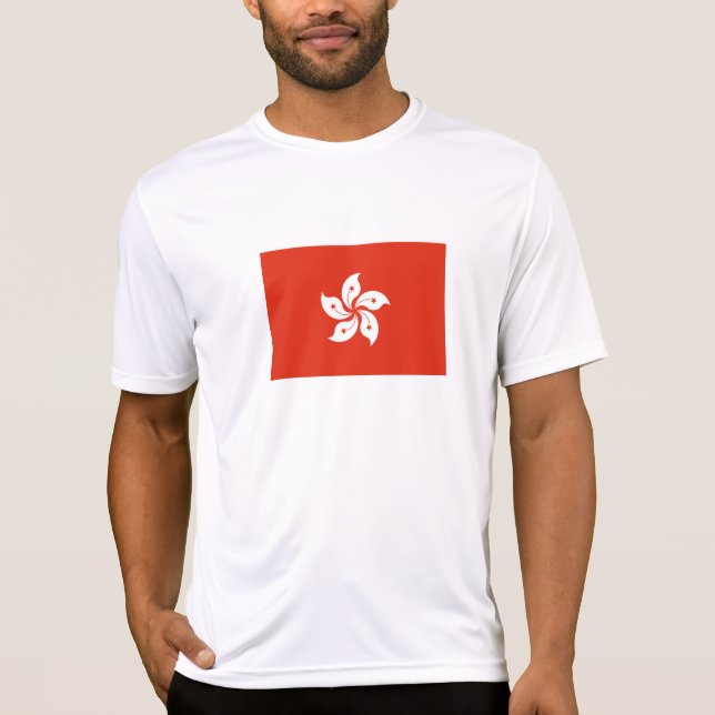 Flagge Hongkong T-Shirt (Vorderseite)