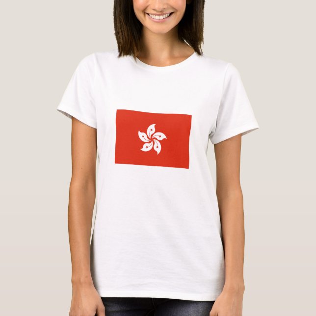 Flagge Hongkong T-Shirt (Vorderseite)