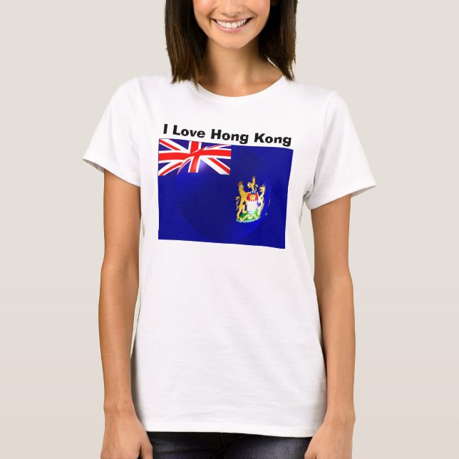 Flagge Hongkong T-Shirt (Vorderseite)