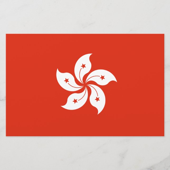 Flagge Hongkongs Briefpapier (Vorderseite)