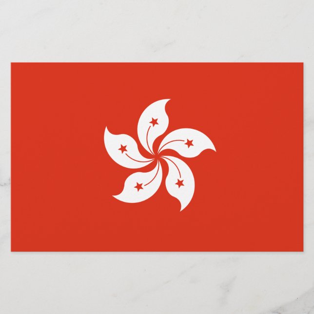 Flagge Hongkongs Briefpapier (Vorderseite)