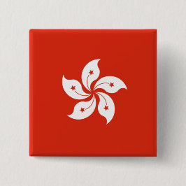 Flagge Hongkongs Button