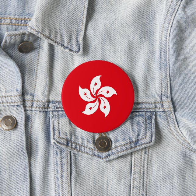 Flagge Hongkongs Button (Beispiel)