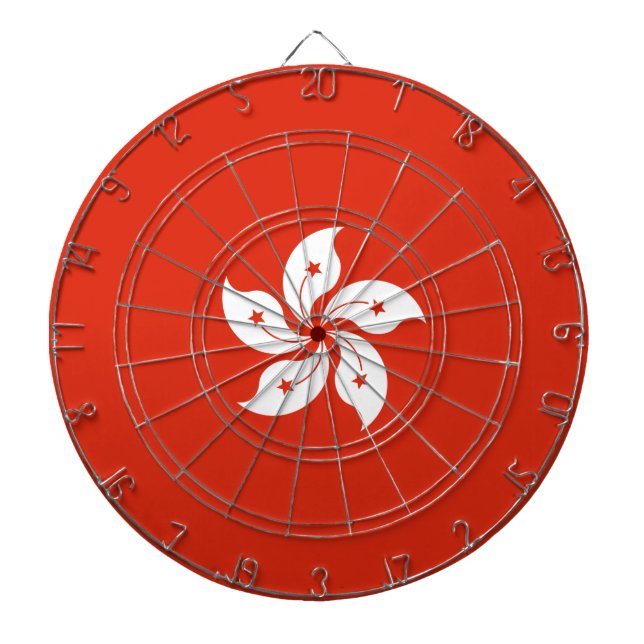 Flagge Hongkongs Dartscheibe (vorne)
