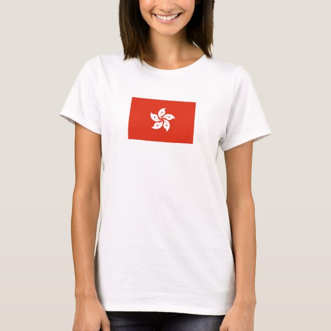 Flagge Hongkongs - Der grundlegende T - Shirt der  (Vorderseite)