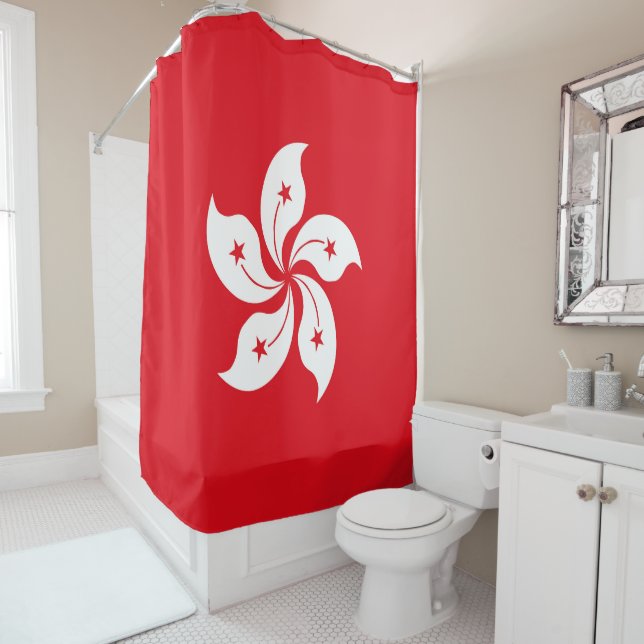 Flagge Hongkongs Duschvorhang (Beispiel)