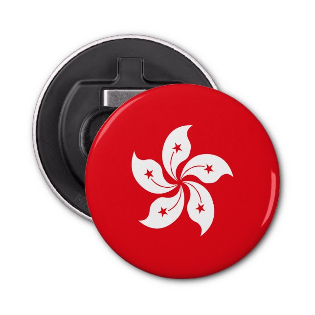 Flagge Hongkongs Flaschenöffner (Vorderseite)