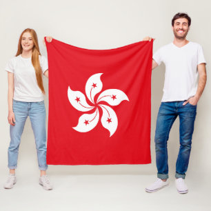 Flagge Hongkongs Fleecedecke