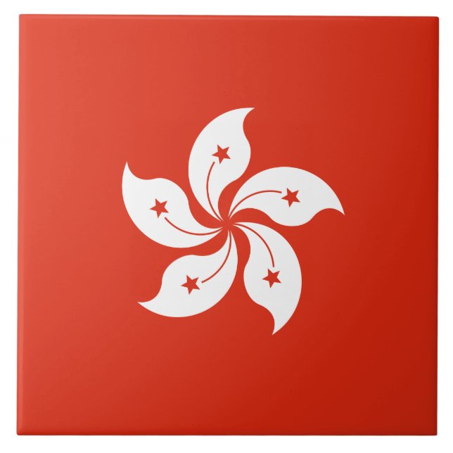 Flagge Hongkongs Fliese (Vorderseite)