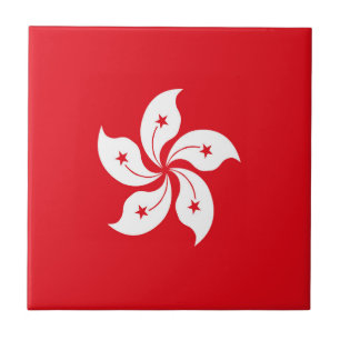 Flagge Hongkongs Fliese