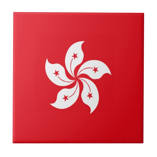 Flagge Hongkongs Fliese (Vorderseite)