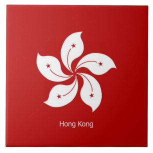 Flagge Hongkongs Fliese