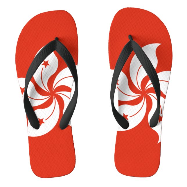 Flagge Hongkongs Flip Flops (Fußbett)