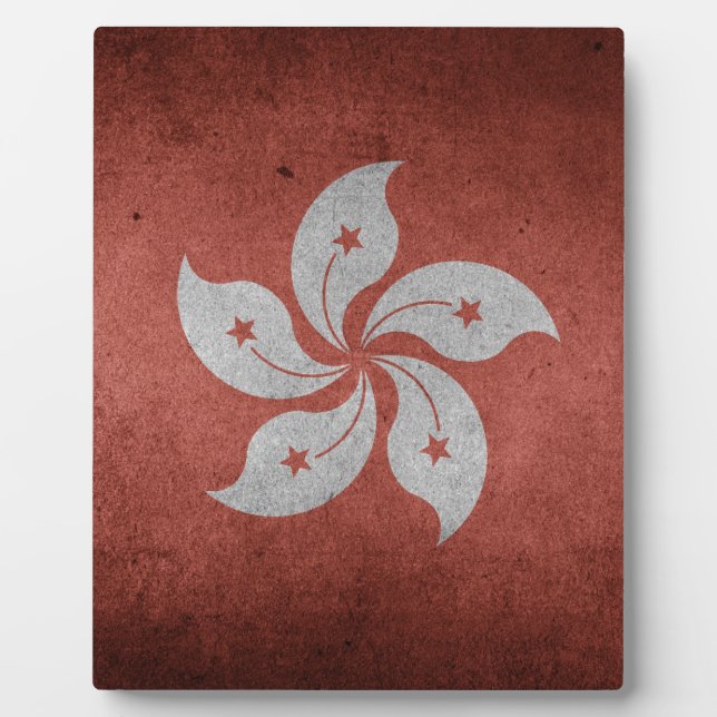 Flagge Hongkongs Fotoplatte (Vorderseite)