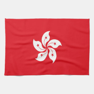 Flagge Hongkongs Geschirrtuch