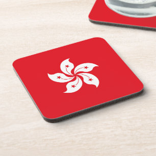 Flagge Hongkongs Getränkeuntersetzer