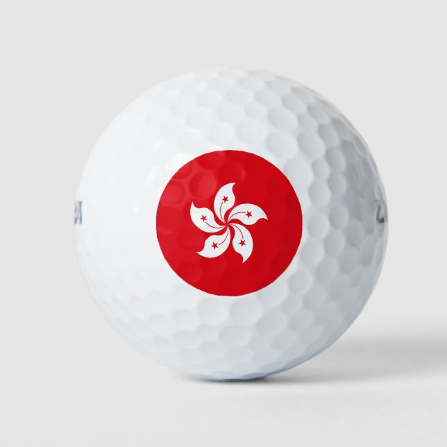 Flagge Hongkongs Golfball (Vorderseite)