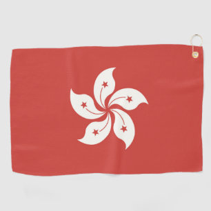 Flagge Hongkongs Golfhandtuch