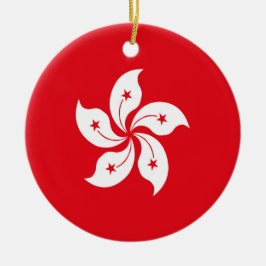 Flagge Hongkongs Keramik Ornament