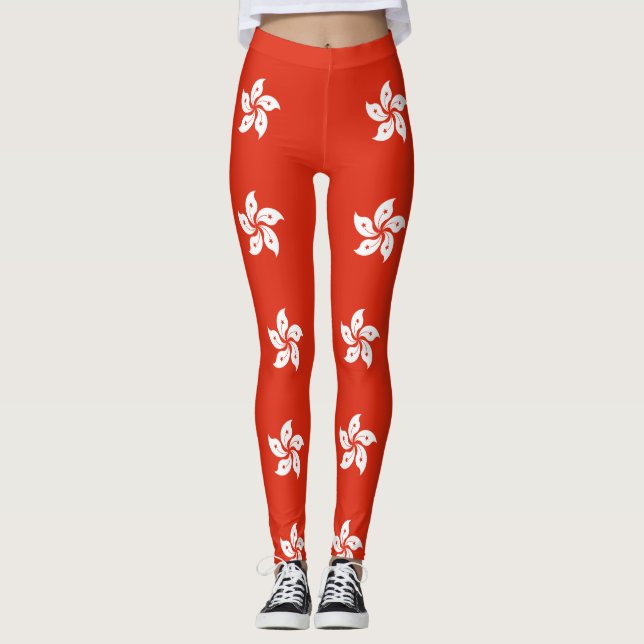 Flagge Hongkongs Leggings (Vorderseite)