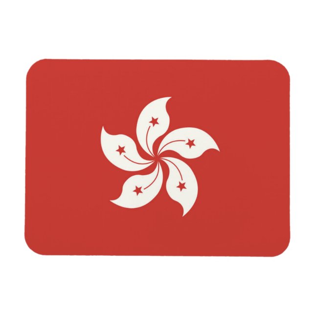Flagge Hongkongs Magnet (Horizontal)