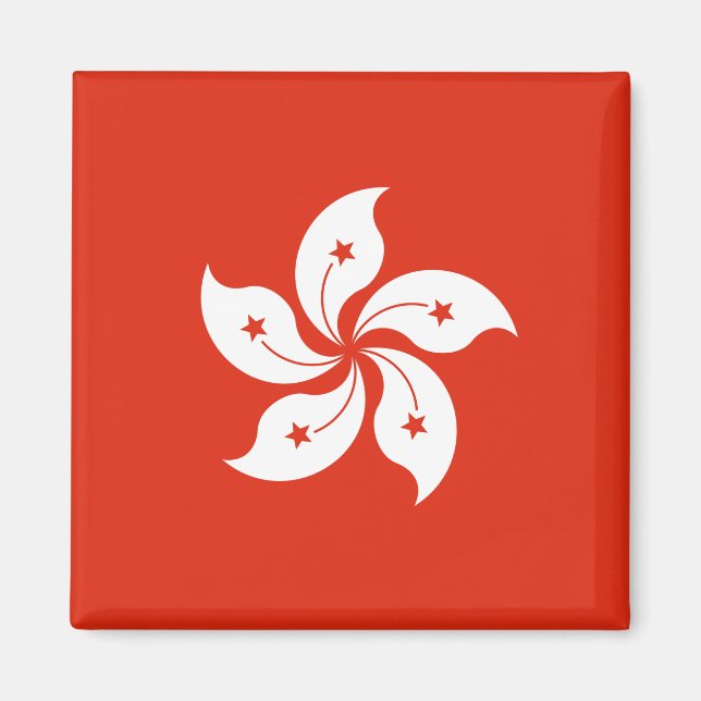 Flagge Hongkongs Magnet (Vorne)
