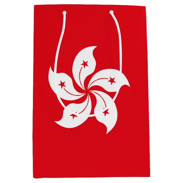 Flagge Hongkongs Mittlere Geschenktüte (Vorderseite)