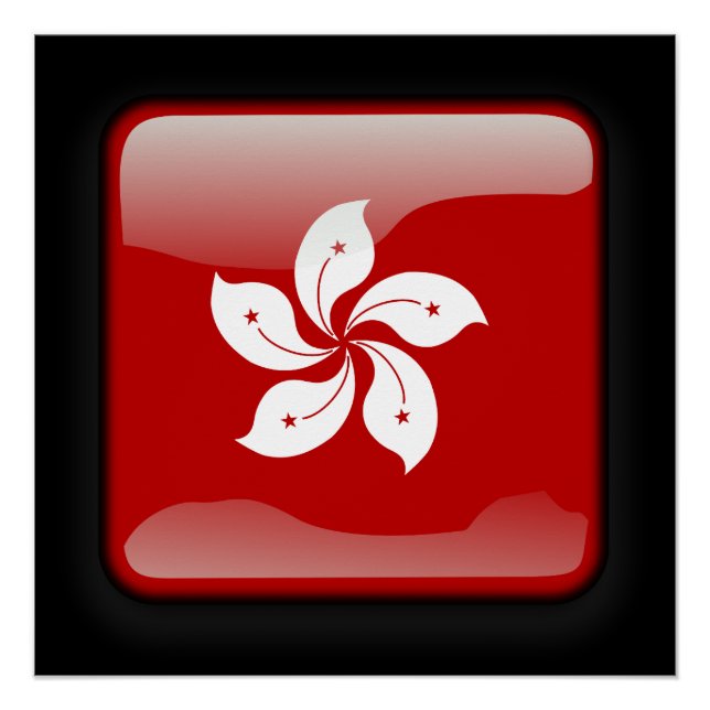 Flagge Hongkongs Poster (Vorderseite)