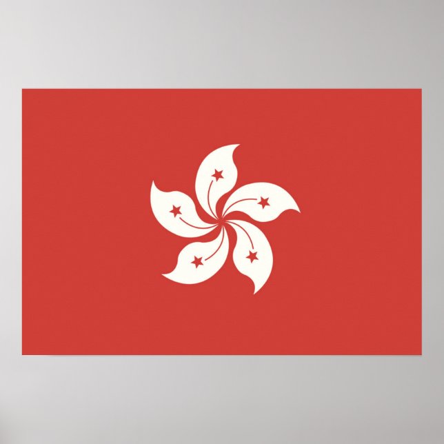Flagge Hongkongs Poster (Vorne)