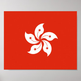 Flagge Hongkongs Poster